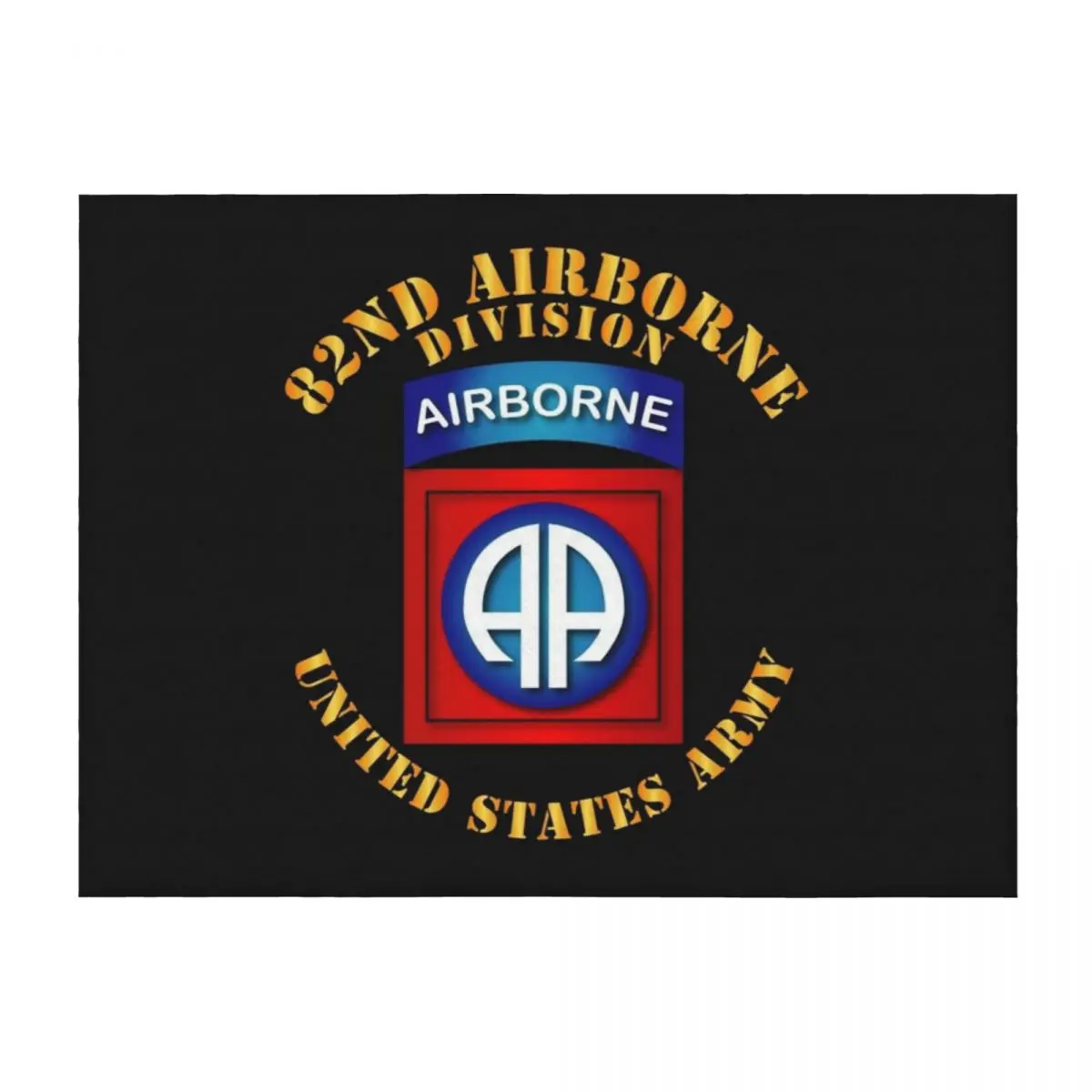 

Army - 82nd Airborne Division - SSI - Ver 2 Throw Blanket Thermals For Travel Quilt Plush Flannels Blankets