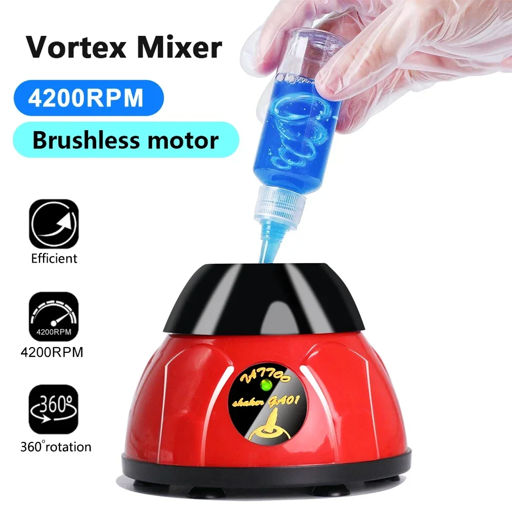 Mini Vortex Mixer with Touch Function  for Lab Mixing, Lab Paint Shaker, Tattoo Ink, Nail Polish, Eyelash Sharker