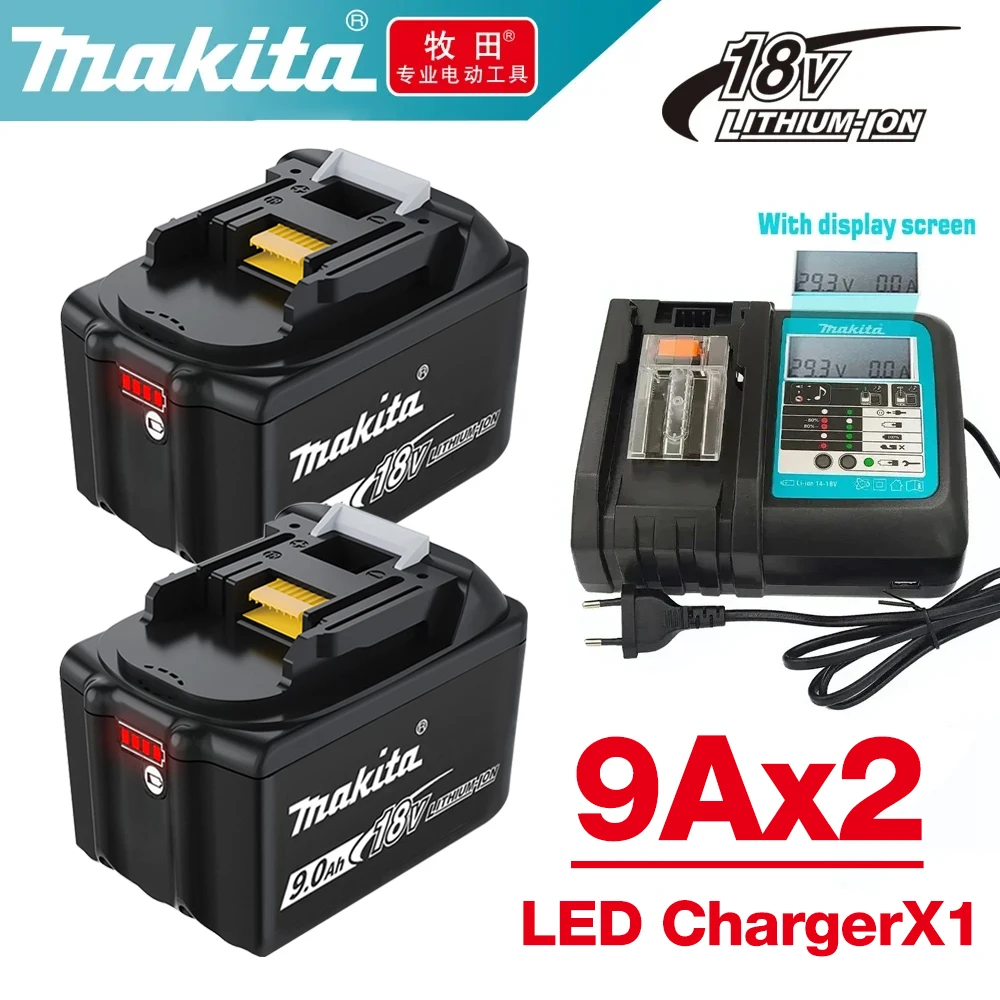 

100% Original Makita 18V Battery 9Ah BL1840 BL1830B BL1850B BL1850 BL1860 BL1815 Replacement Lithium Battery