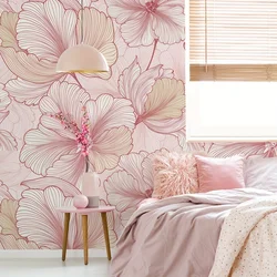 3PCS hand-painted wind lines flower pattern thickened moisture-proof wallpaper self-adhesive waterproof home decoration wall sti