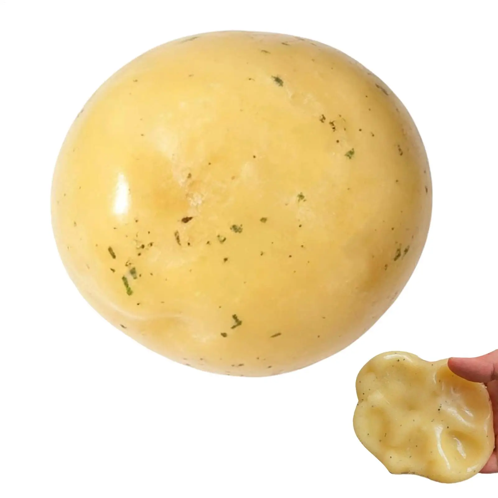 1PC Sensory Squeeze Toys Realistic Mashed Potato Fidget Ball Textured Crinkle Sound Stress Relief Squeeze Toy Stress Relief view 4
