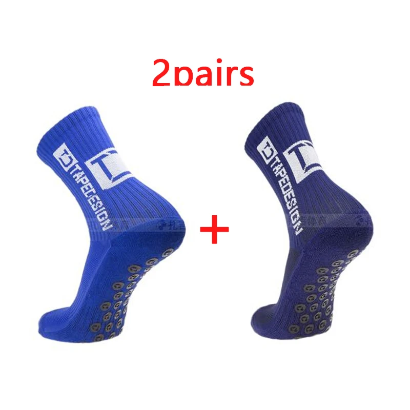 2Pairs New Anti-Slip Football Socks Men Soft Breathable Thickened Sports Socks Running Cycling Hiking Women Soccer Socks