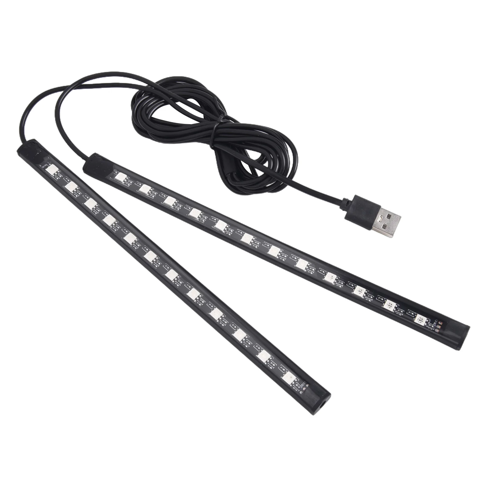 New Practical LED Foot Light Strip Lamp White 1.3 Meters*2 12V 4.8W Blue Ice Blue Pink Purple Red Silicone+LED