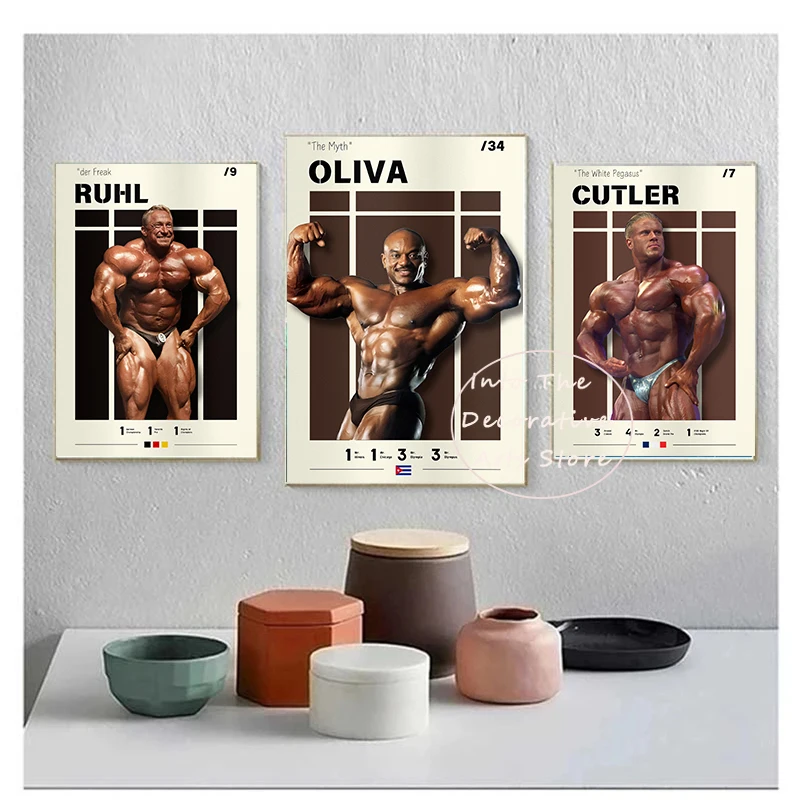 Motivational Gym Fitness Bodybuilder Frank Zane Marcus Ruhl Marcus Ruhl Art Posters Canvas Paint Wall Prints Picture Home Decor