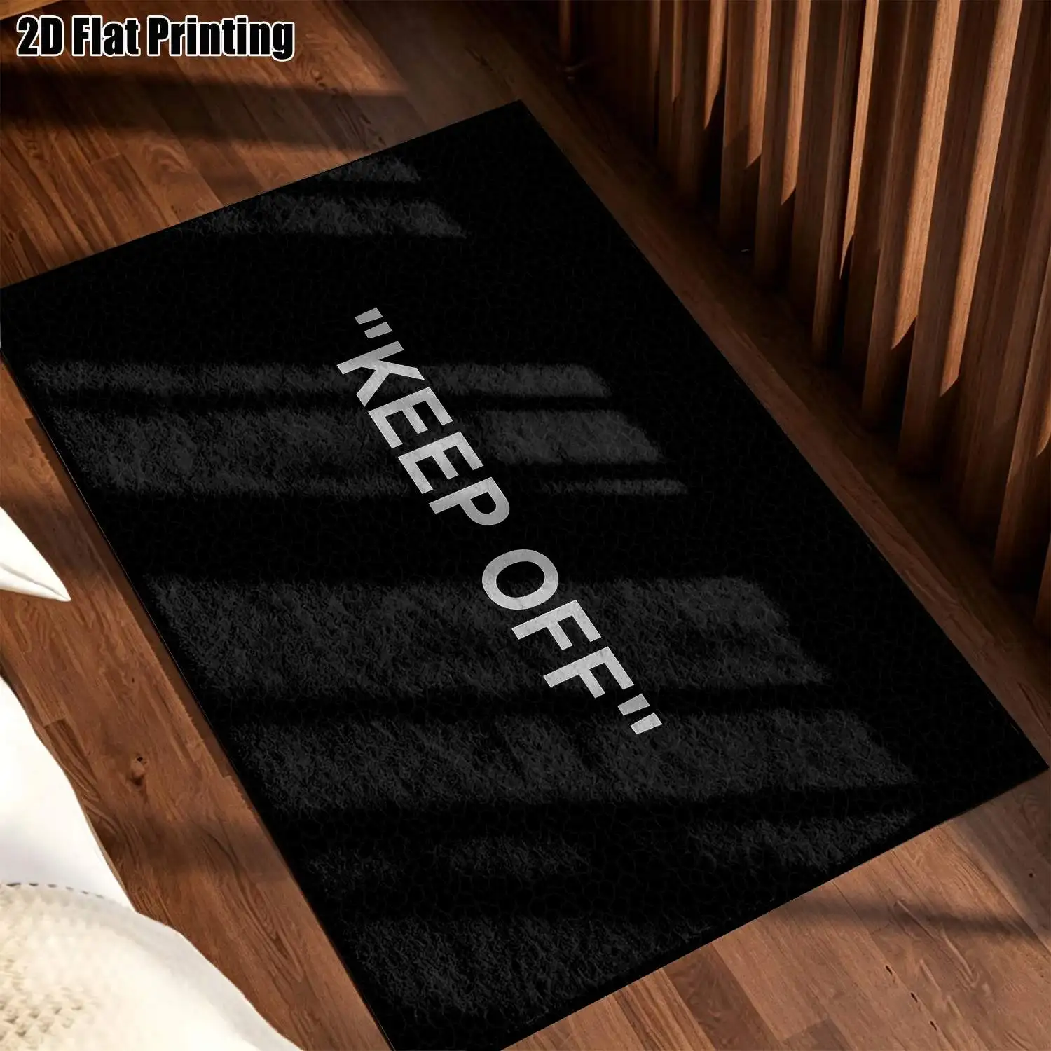 1Pc 2D Printed Black-White Letter Pattern Carpet: Modern Simple Instagram-Style Geometric Line Rug, Machine Washable, Multi-Size, for Home Decor, Entryway/Dining Room/Foyer/Bedroom/Living Room