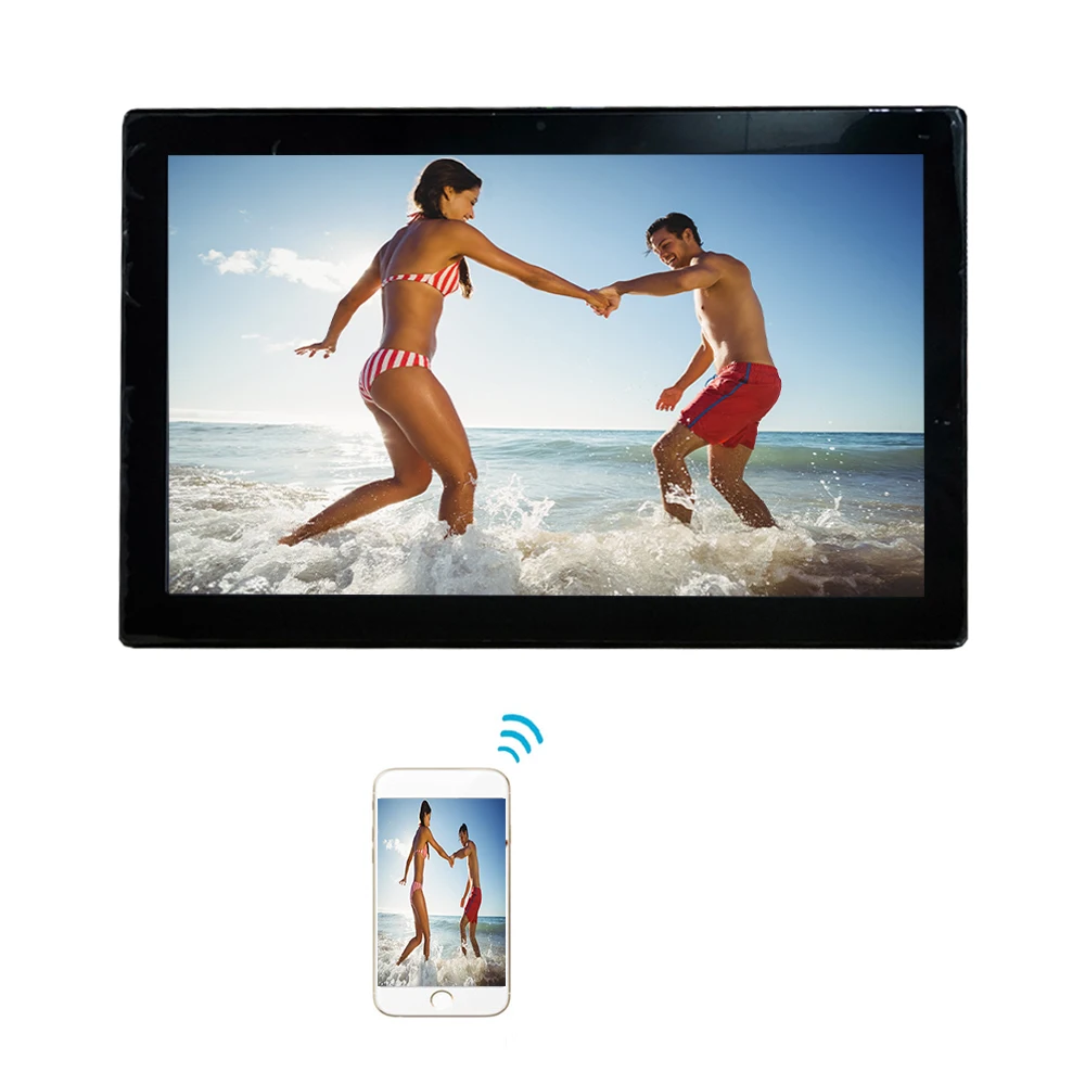 

21.5 inch Frameo app send photos remotely touch screen IPS cloud vertical horizontal display WIFI digital photo frame