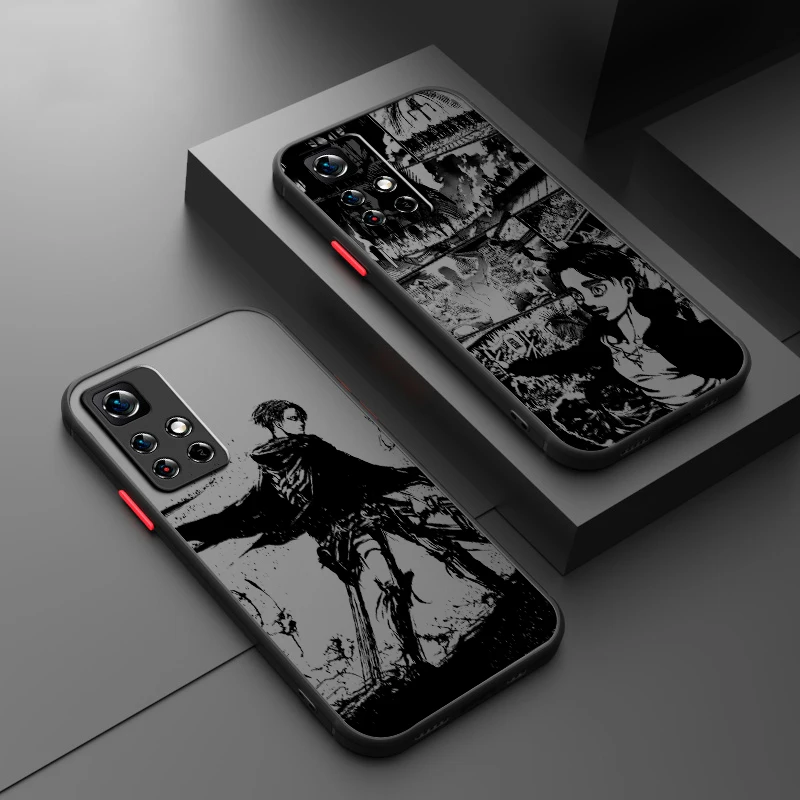 

Attack On Titan Comics Art Frosted Translucent For Redmi Note 13 12 12S 12T 11 11T 11E 10 10S 9 Pro Plus 5G TPU Phone Case