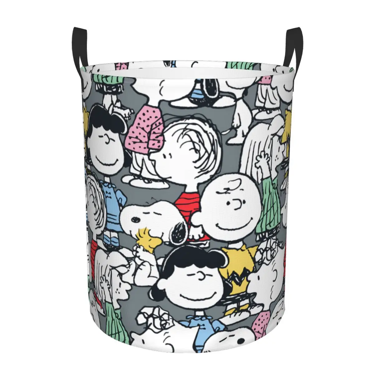 Custom S-snoopies Anime Laundry Basket Collapsible Dog Cartoon Toy Clothes Hamper Storage Bin for
