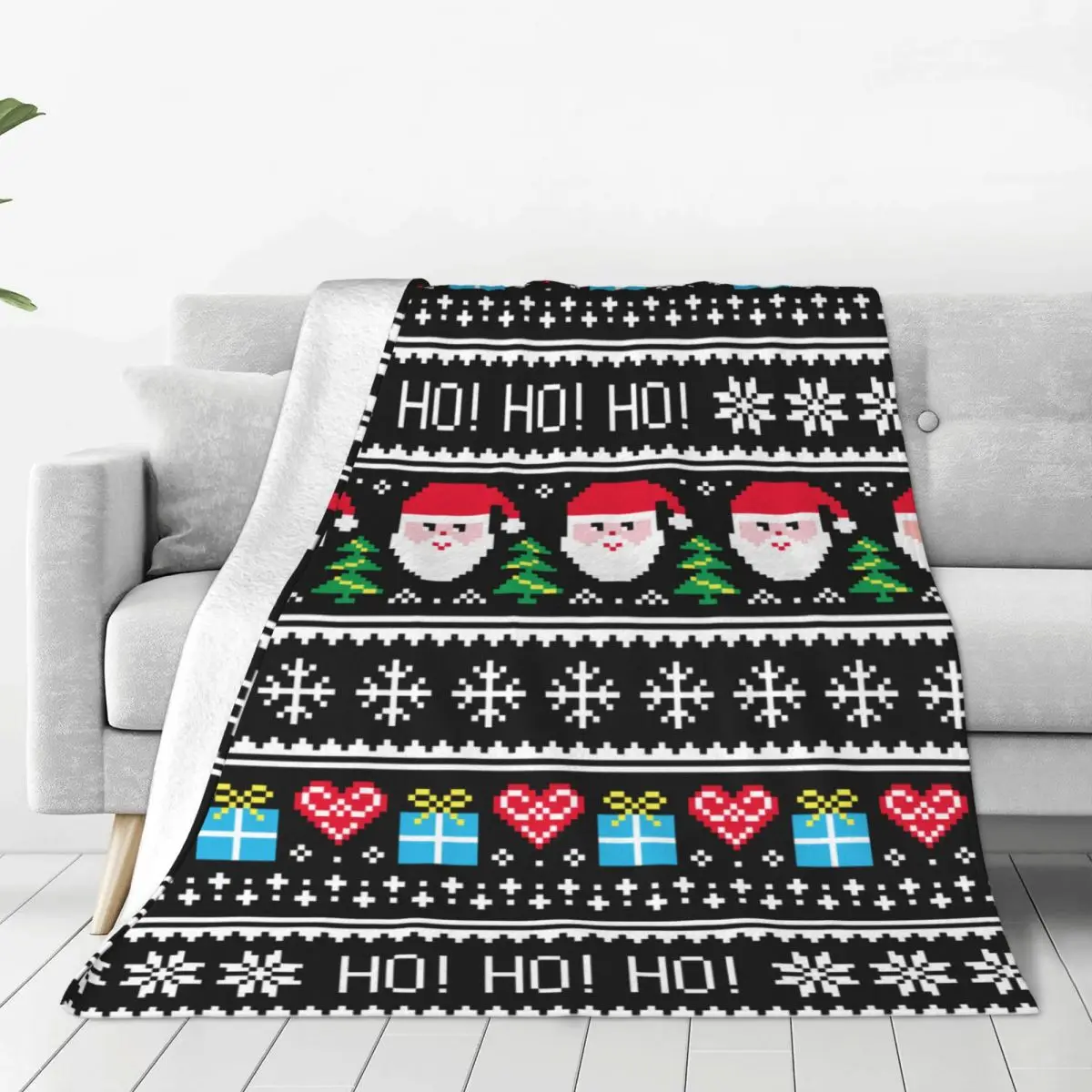 

Merry Christmas Blankets Coral Fleece Plush Summer Cute Santa Claus Super Warm Throw Blankets for Sofa Travel Plush Thin Quilt