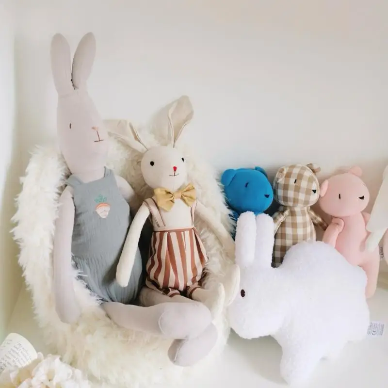 2025 Original morsure lapin poupée PP coton bébé cadeau d'anniversaire souris poupée créative sommeil apaisant main poupée cadeau