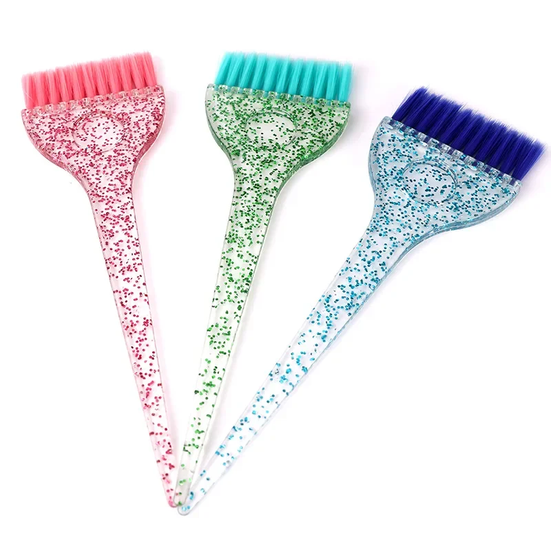 Professional Hair Dye Brush Plastic Crystal Hair Coloring Applicator Brushes Comb Barber Dyeing Tools Salon Styling Accessories