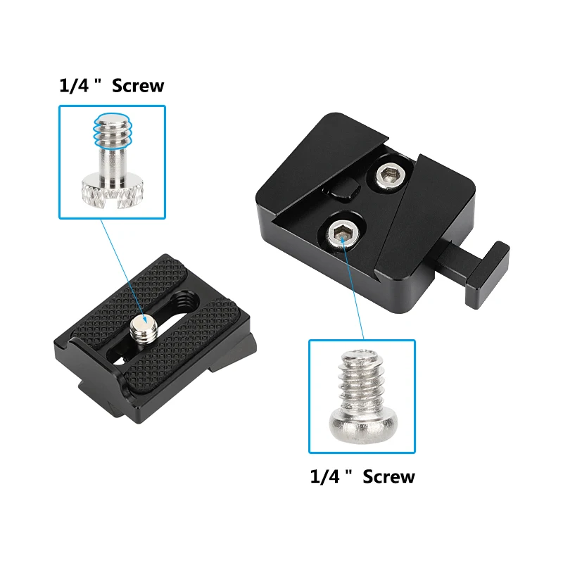 KAYULIN Camera Plate Quick Release Clamp and Plate With V-Lock Adapter &1/4" Screw For DSLR Camera Monitor Photography Accessory