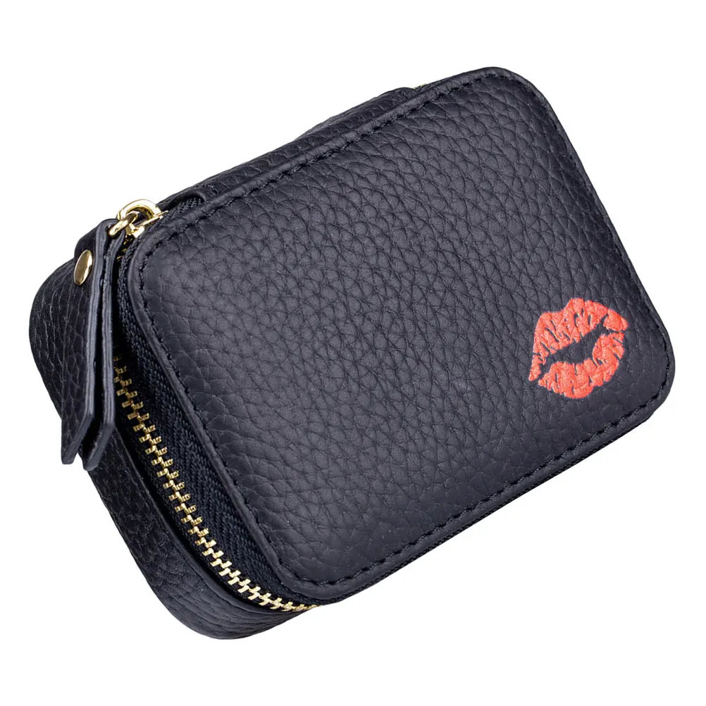 

Lipstick Bag Mini Travel Pouch Portable PU Material Long Lasting School Office Cosmetics Makeup Bag Mirror Storage