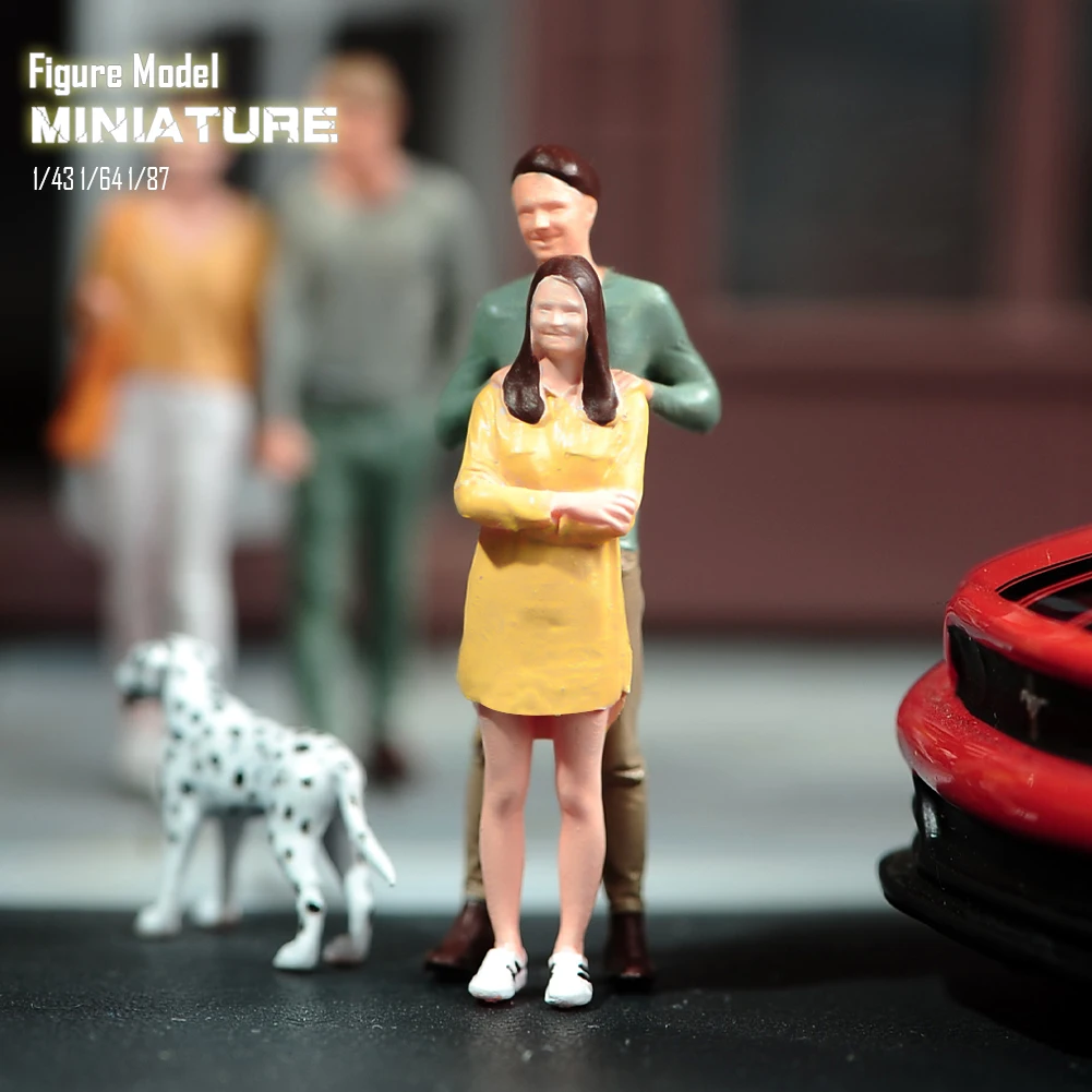 ANT Resin 3D Print 1/87 1/64 1/43 Dating Couples/ Father Boy Play  Diorama Figure Model  Creative Photography Display Collection