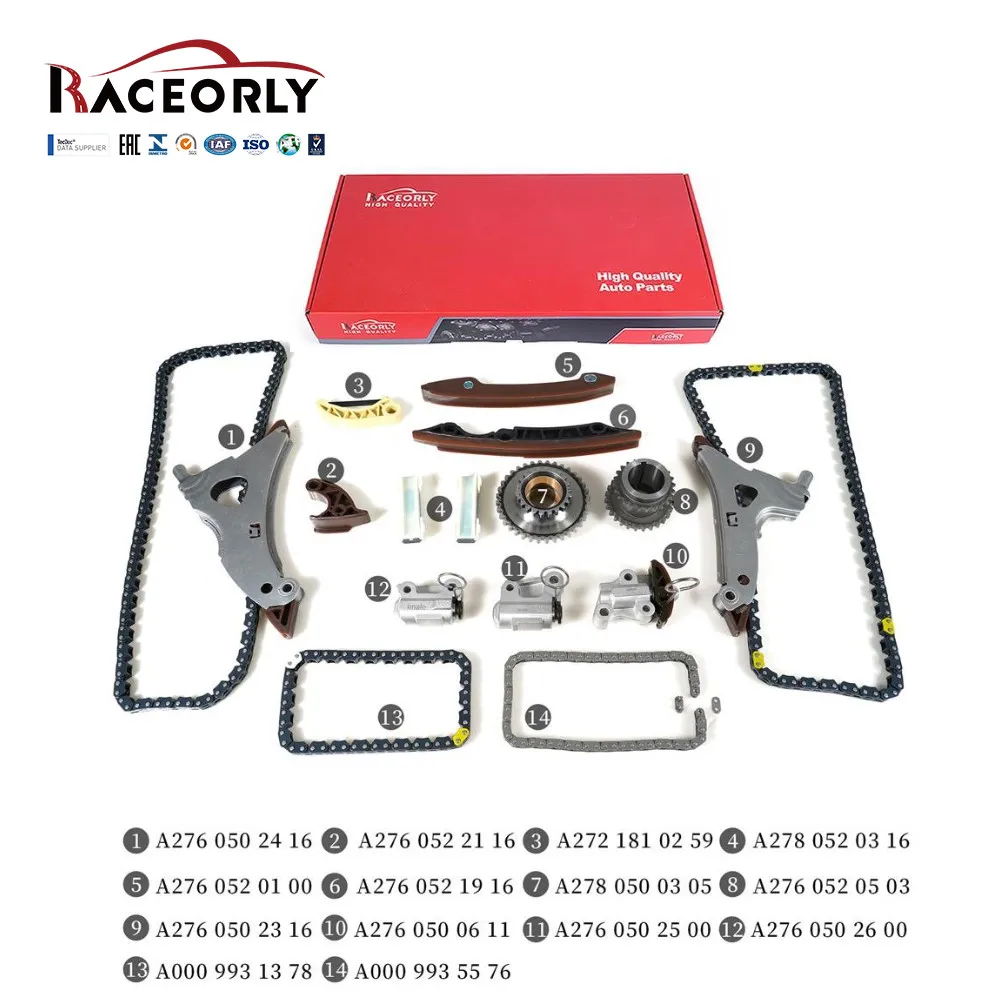 

RACEORLY Timing Chain Kit for Mercedes Benz ML350 C300 E350 3.0L 3.5L M276