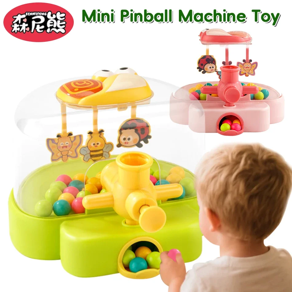SENNIXIONG لطيف الحلزون دليل صغير إطلاق آلة الكرة والدبابيس الجدول الرخام حفلة التهديف لعبة لعبة تفاعلية للأطفال هدية