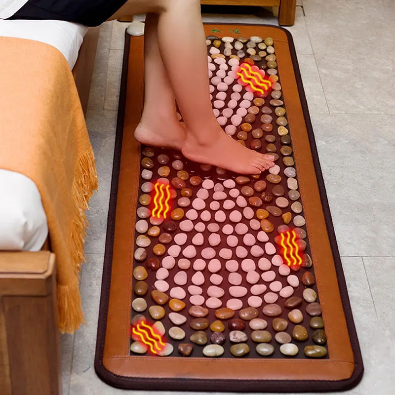 Cobblestone Massage Mats PU Leather Electric Heating Foot Massage Cushion Feet Massage Blanket Acupoint Massage Acupressure Mat