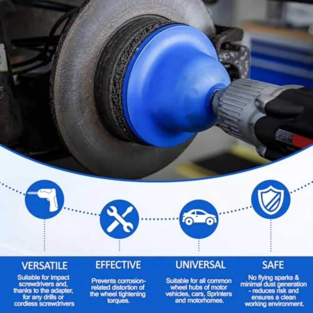Car Wheel Rust Removal and Paint Grinding Tool for Polishing and Refurbishing Metal Frames with Spare Grinding Head