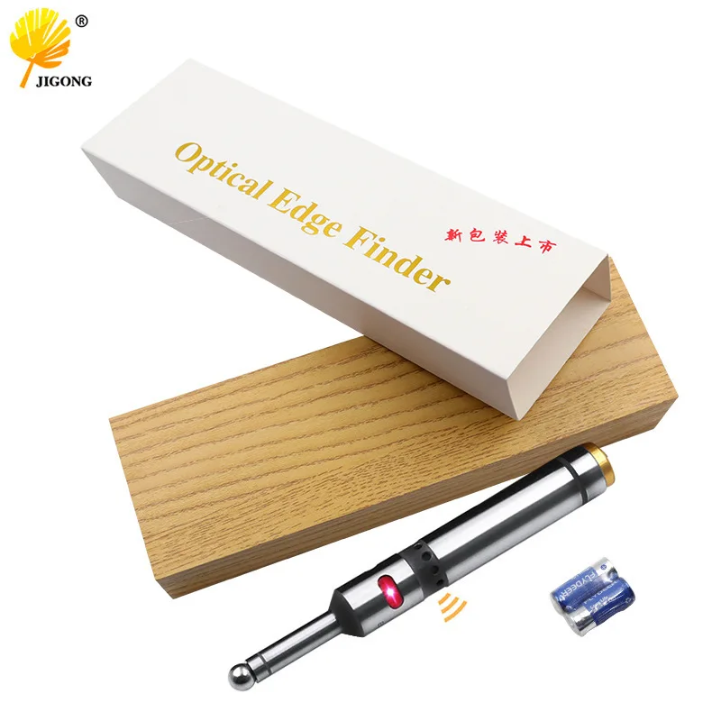 Photoelectric edge finder, non-magnetic middle rod, ringing edge finder, independent wooden box, overall stainless steel materia
