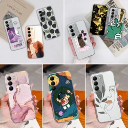 Phone Case For Vivo V30 V40 SE V30Lite Transparent Cute Flower Soft TPU Silicone Shockproof Protective Back Covers Fundas Coque