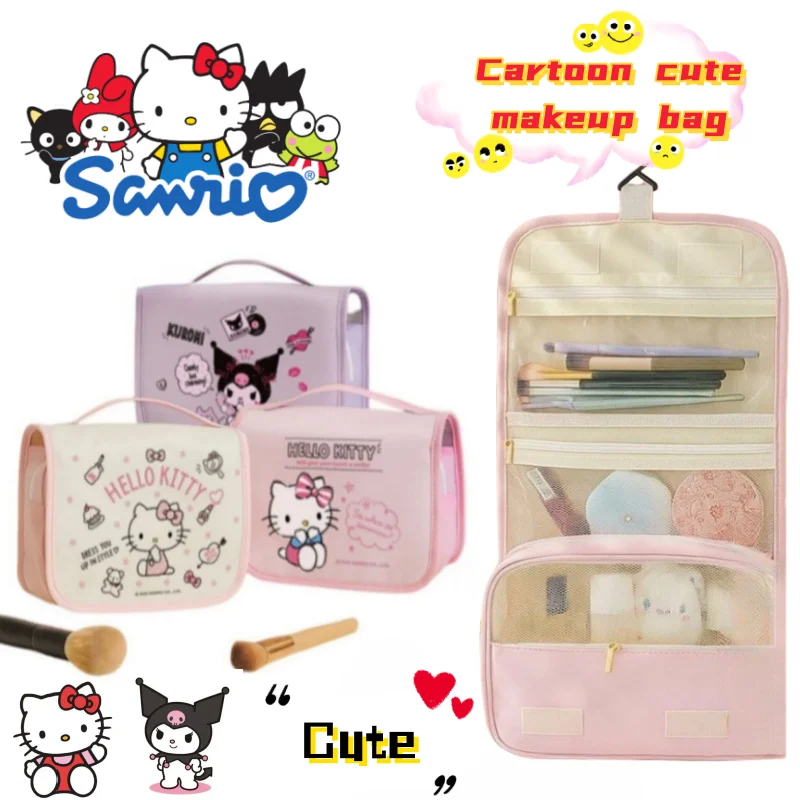 

Hello Kitty Kuromi anime peripheral two-dimensional cosmetic bag girl business trip travel convenient large-capacity storage bag
