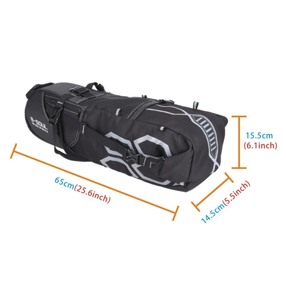 2024 NEW Waterproof Bicycle Luggage Bag Bike Saddle Tail Seat Storage Bags Cycling Rear Packing Panniers 12L Large Capacity B-03