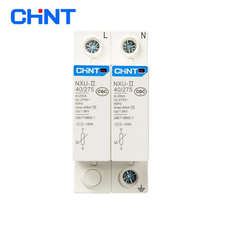 CHINT NXU-II Surge Protective Device 2P 3P 4P Surge Arrester Protect electric system 15kA 40KA 65KA 100KA