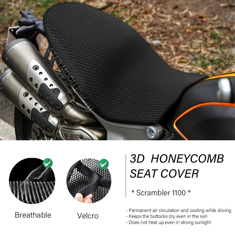 

Seat Cushion Cover For Ducati Scrambler 1100 Scrambler1100 Sport Pro special 2019 2020 Motorcycle 3D Breathable Mesh Seat Cover