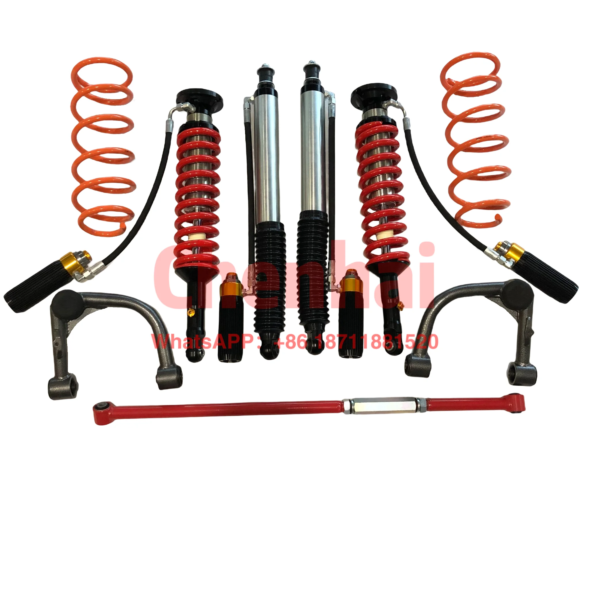 off road  shock absorber 3 ways 3'' lift kit  shocks panhard rod, upper control arm rear coil spring for FJ cruiser Prado 120