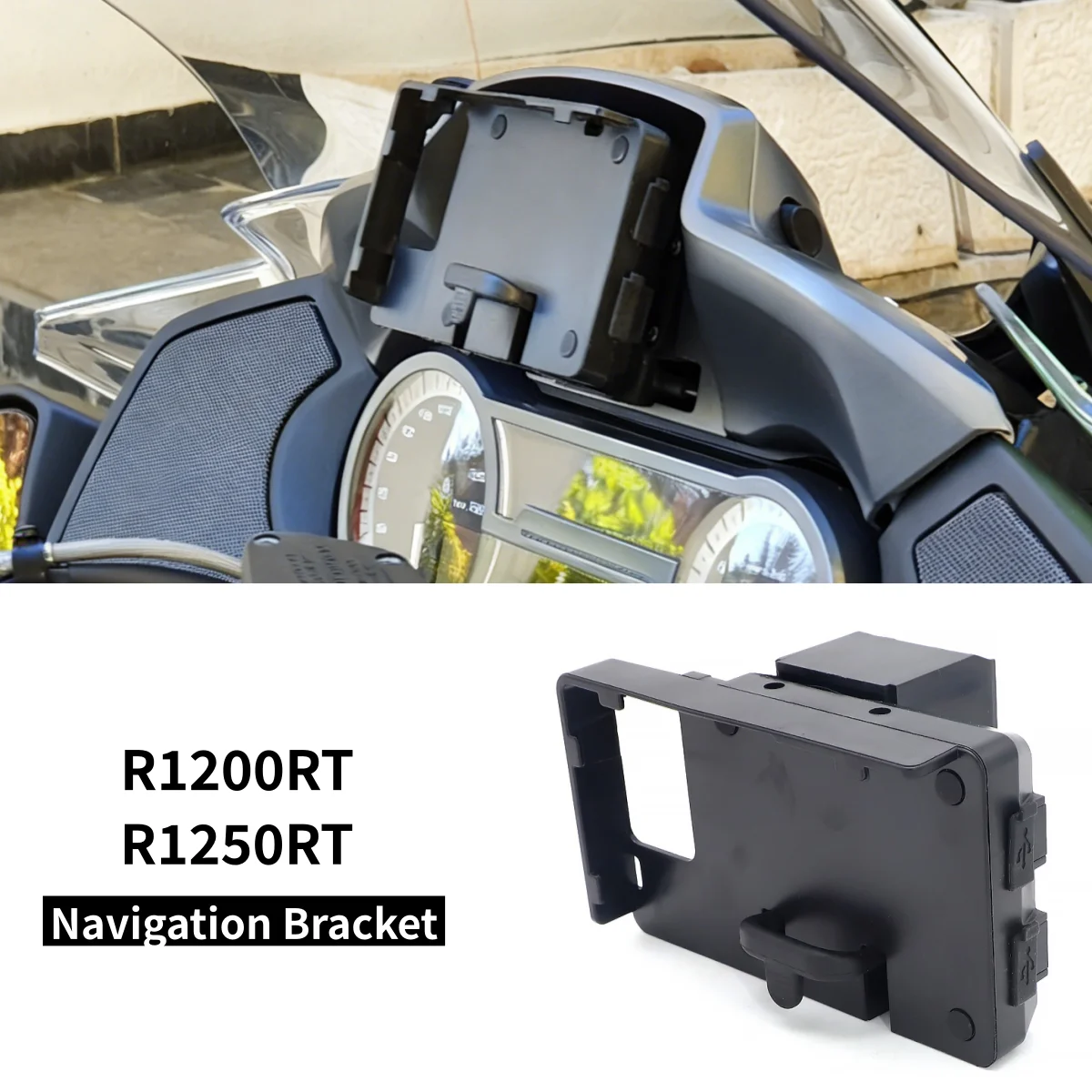 

Новый мотоциклетный кронштейн для мобильного телефона с GPS-навигацией, USB-зарядное крепление для BMW R1200RT R1250RT 2018-2021 R1250 1200 RT 2014-2020
