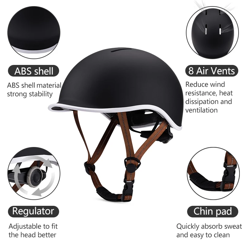 Retro Baseball Cap Style Bike Helmet Urban Commuter Electric Scooter E-bike Helmet Men Women Skateboard Cycling Helmet