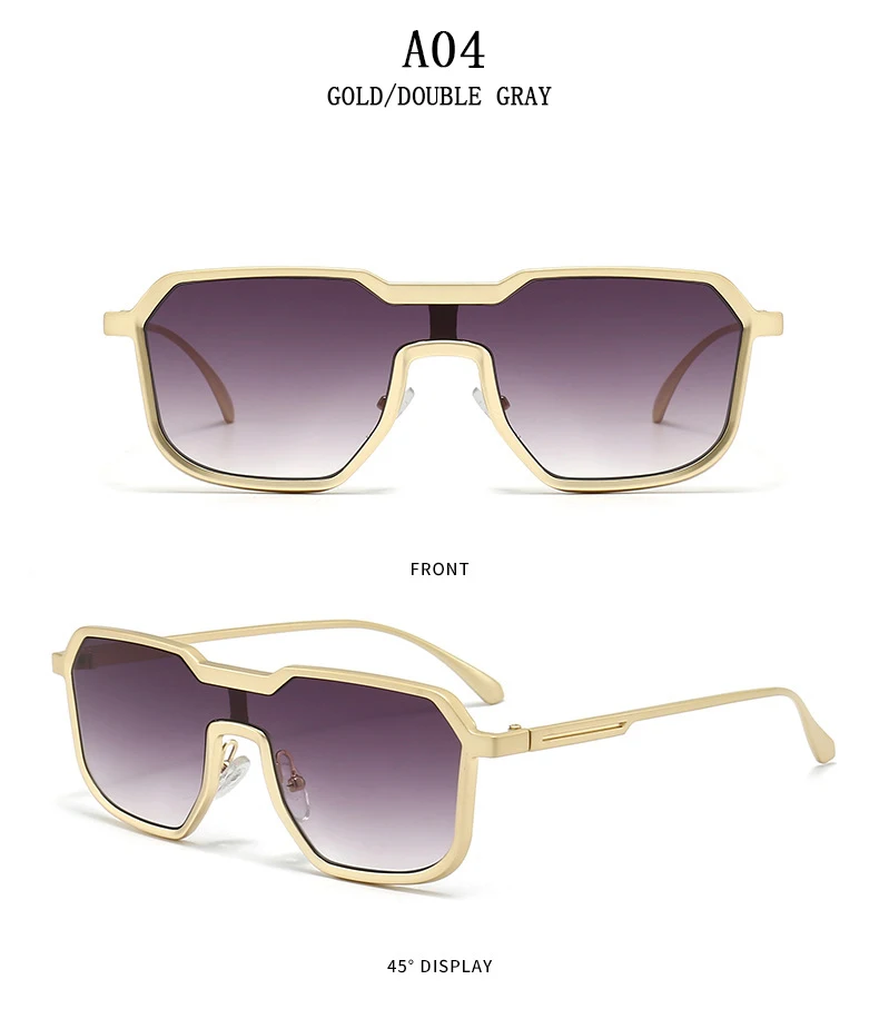 Schwere Metall Sonnenbrille Für Männer Steampunk Mode Gläser Vintage Shades Retro Platz Gafas De Sol Hombre Lunette De Soleil Homme – Detail 11