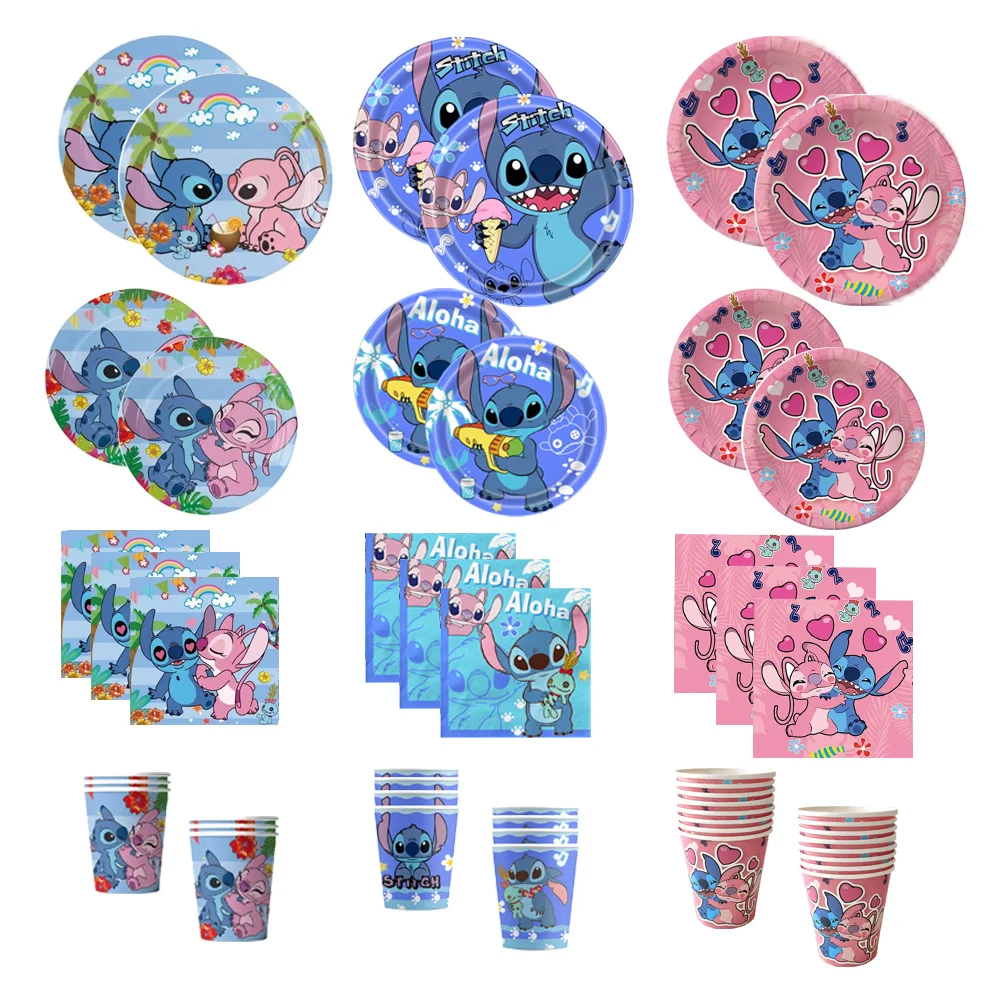 Lilo and Stitch Birthday Party Supplies Tableware Set Cup Plates Napkins For Kids Decoration Boys and Girls Baby Shower