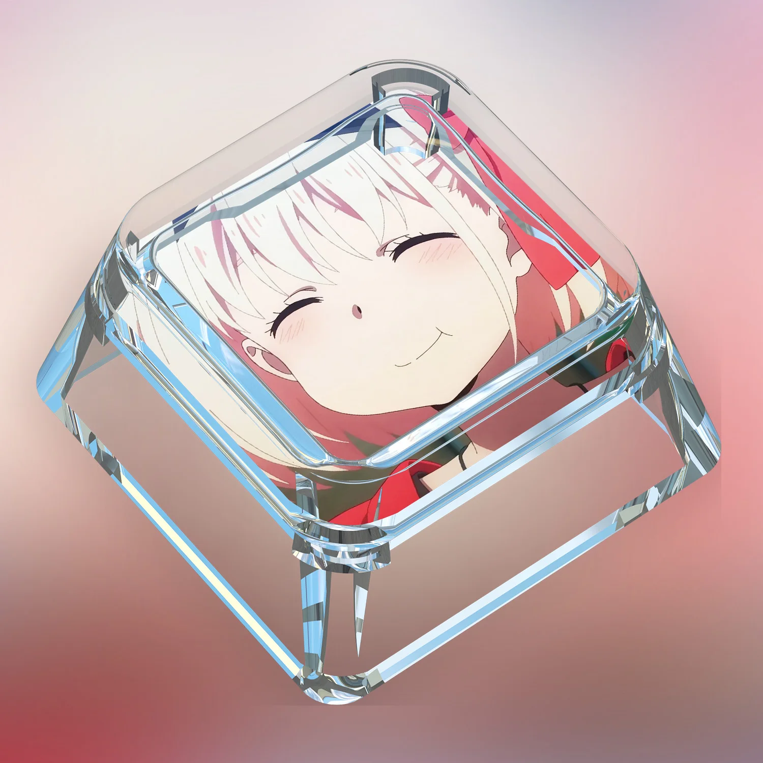 8 أنماط لتقوم بها بنفسك قصة آلهة ذاتية الصنع Lycoris لطيف لوحة المفاتيح الميكانيكية أغطية المفاتيح شفافة شفافة الميكانيكية Keycap هدية لعبة