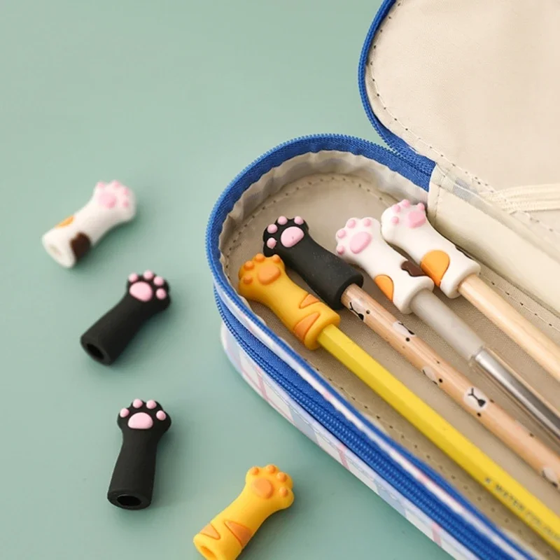 3Pieces Paw Pencil Cartoon Pencil Anti-Chewing Silicone Pencil for Kid Student Class Reward