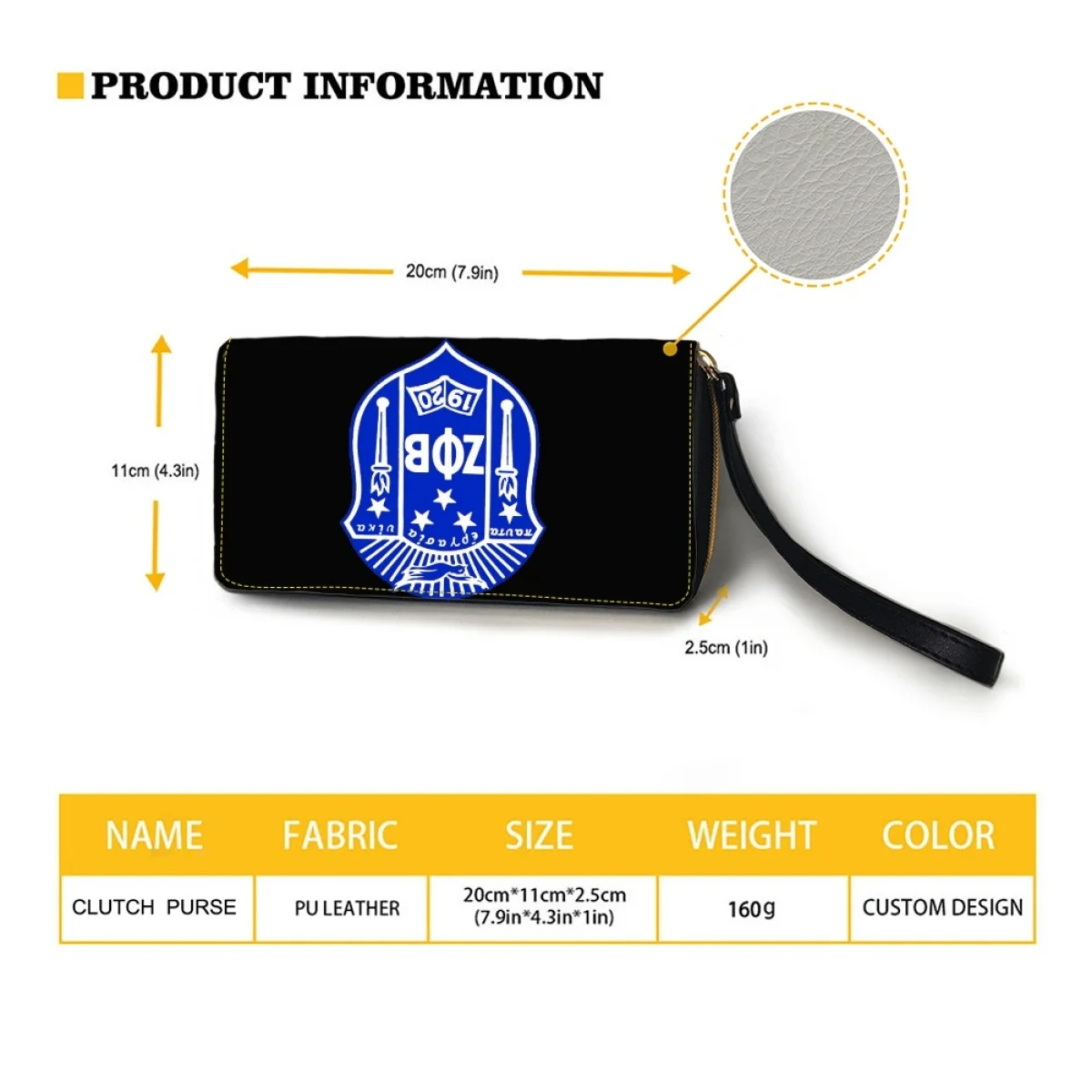 Fashion Zeta Phi Beta Wallet Female New Long Phone Card Holder Zipper New Large Capacity Clutch Girls Gifts Carteras De Mujer