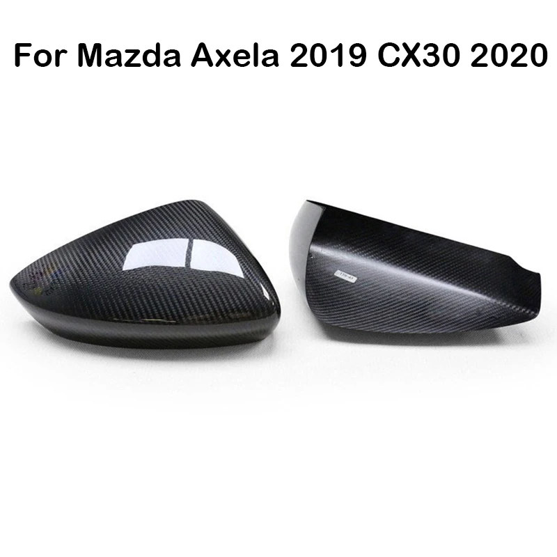 

For Mazda 3 Axela 2019 CX3 2020 Real Carbon Fiber Car Rear view mirror Cover Caps Housing Case exterior parts Retrofit