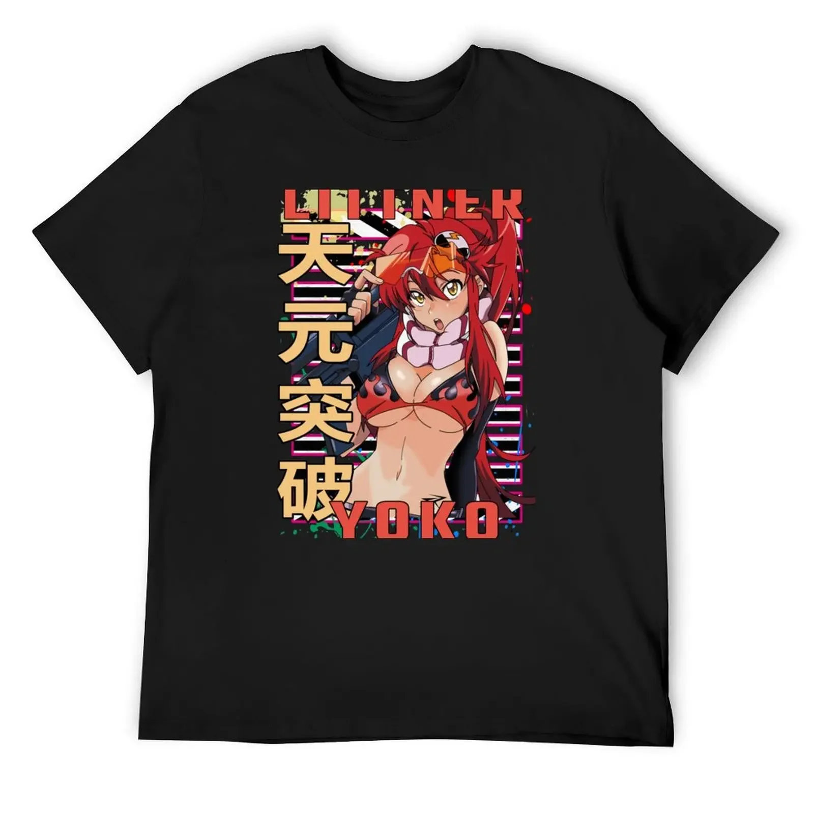 

Yoko Littner Gurren Lagann Anime design Gift Anime T-Shirt summer top Short sleeve tee custom shirt T-shirt men