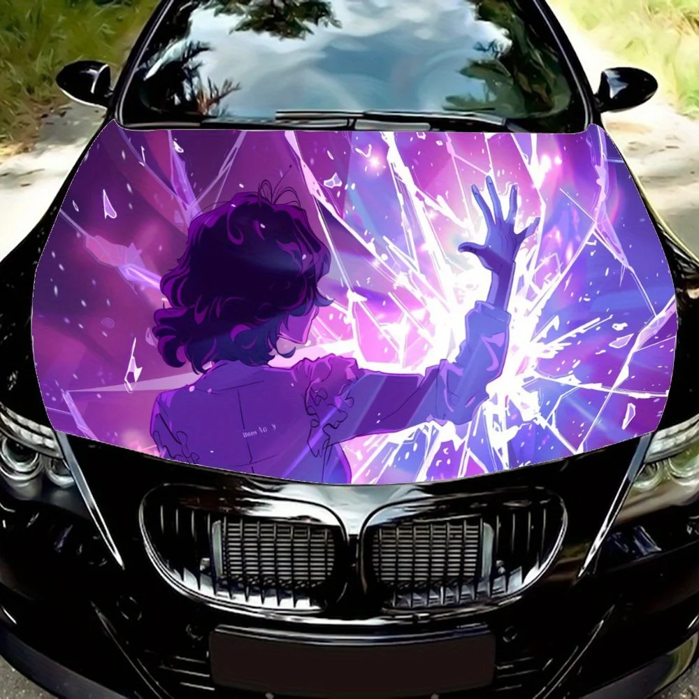 

Anime Girl with Magic Coo Car Hood Wrap Color Vinyl Sticker Truck Graphic Bonnet Auto Accessories Decoration Protect Decal Gift