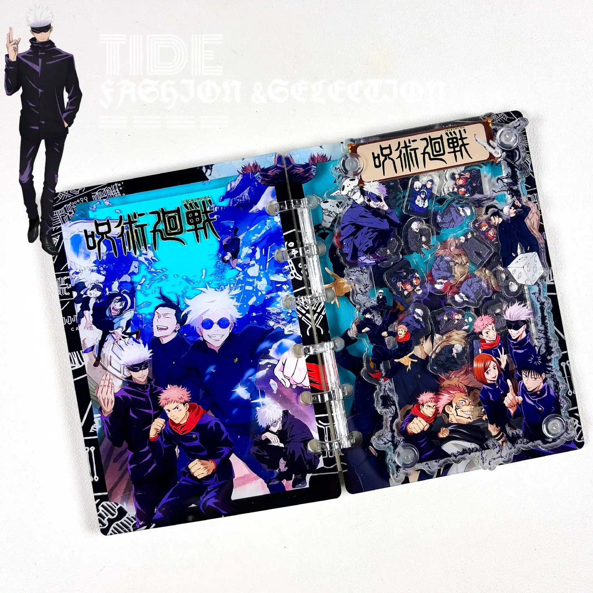 

Аниме дзюдзюцу кайсен A7 Shake акриловый блокнот Gojo Satoru Yuji DIY акриловый блокнот популярный скрапбук студенческие принадлежности книга подарок