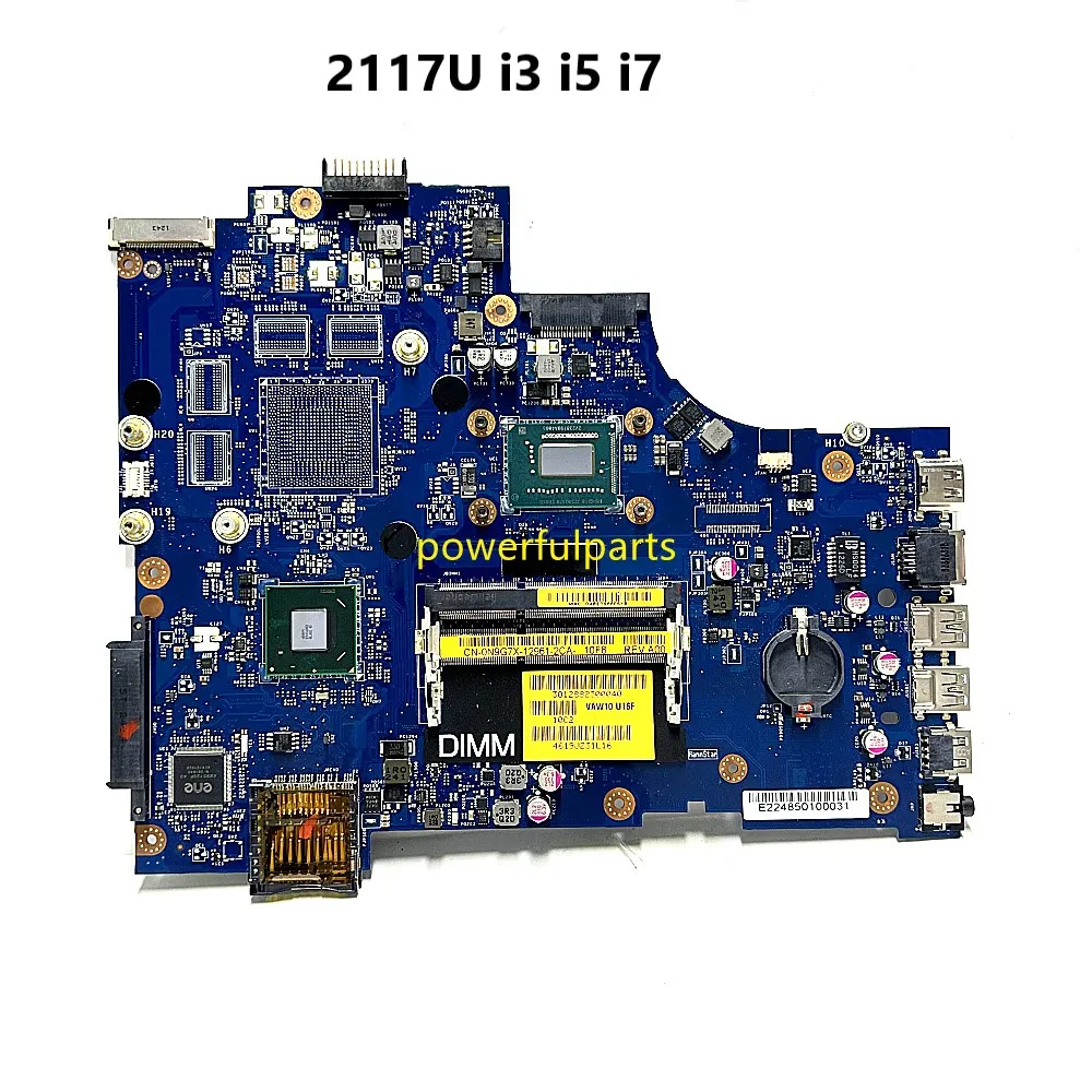 

For Dell Inspiron 17R 3721 5721 Laptop Motherboard VAW11 LA-9102P 2117U i3 i5 i7 Cpu 0N9G7X 0NJ7D4 06006J 03WVDR Working Good