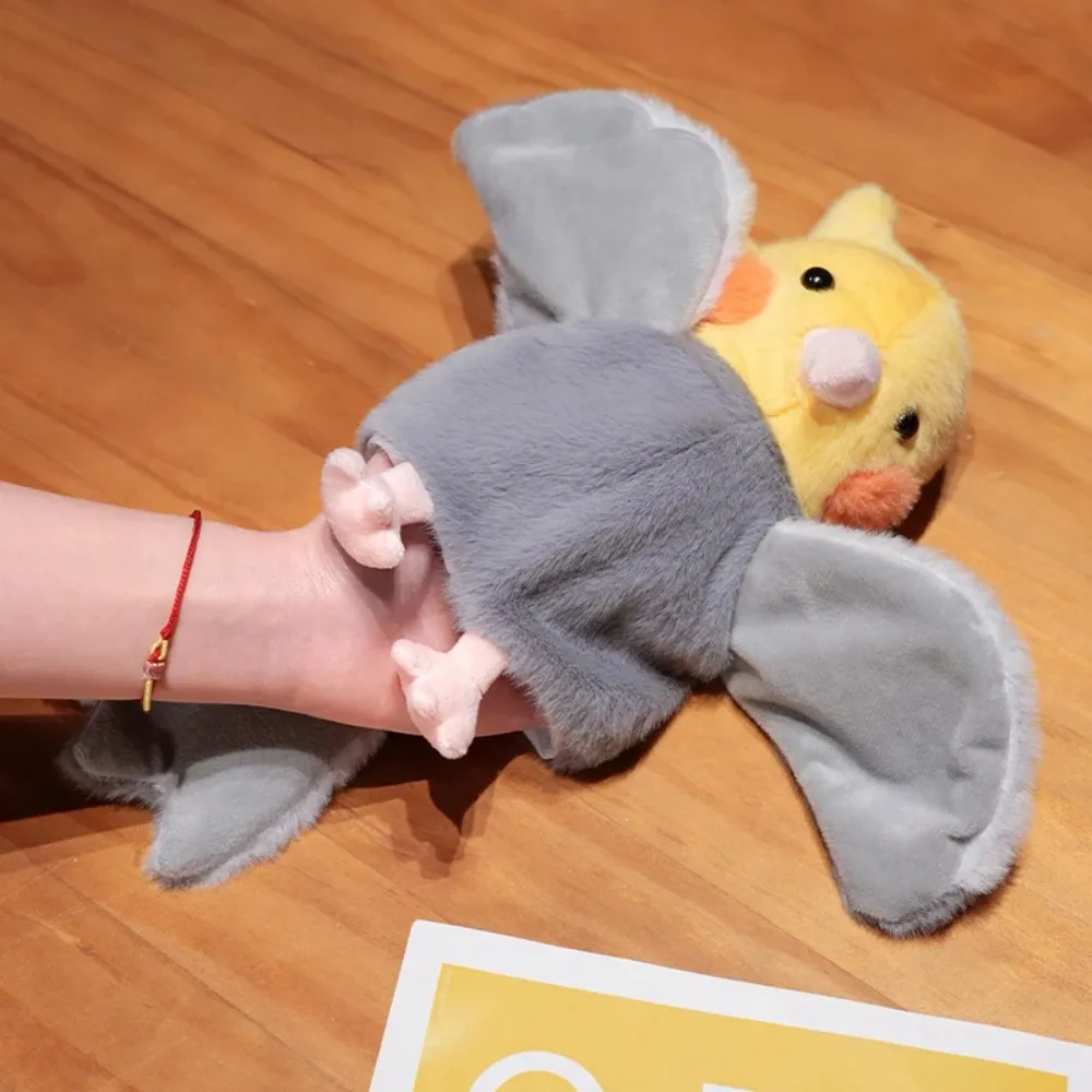 Kawaii BIRD Plushหุ่นมือBudgerigar Cockatiel COSPLAYตุ๊กตาPlush 20 ซม.พระภิกษุสงฆ์Parakeet Fluffy Parrotตุ๊กตาเด็ก