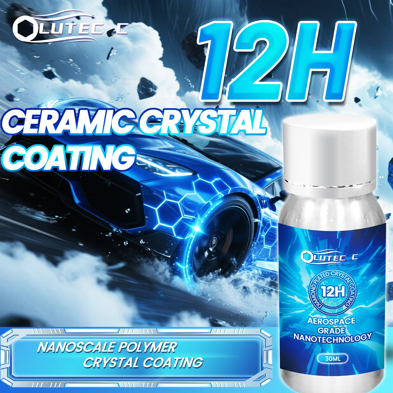 

1 упаковка 12 часов керамического автомобильного покрытия, нано-жидкость с алмазным кристаллом, устойчивая к царапинам защита от краски, легкий своими руками для всех автомобилей, подарочная коробка