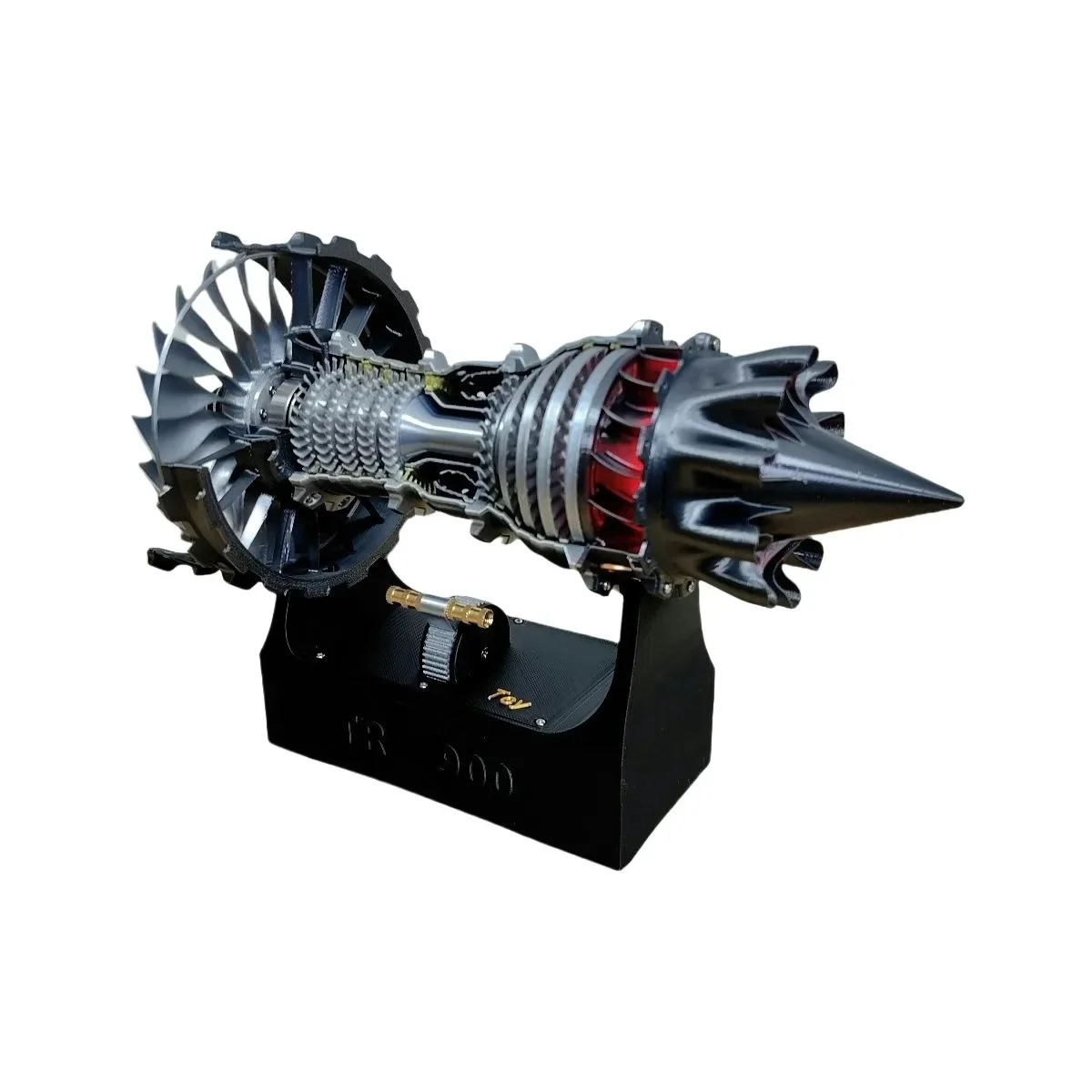 Mise à niveau du modèle de moteur Turbofan TR900, Kit d'assemblage de bricolage, moteur à Jet d'avion à grande vitesse, jouet expérimental d'impression 3D-fini