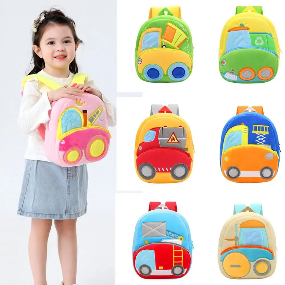 2-4 Years Old Kids Engineering Backpack for Kindergarten Primary School Christmas Gift Kids Small School Bag Plush