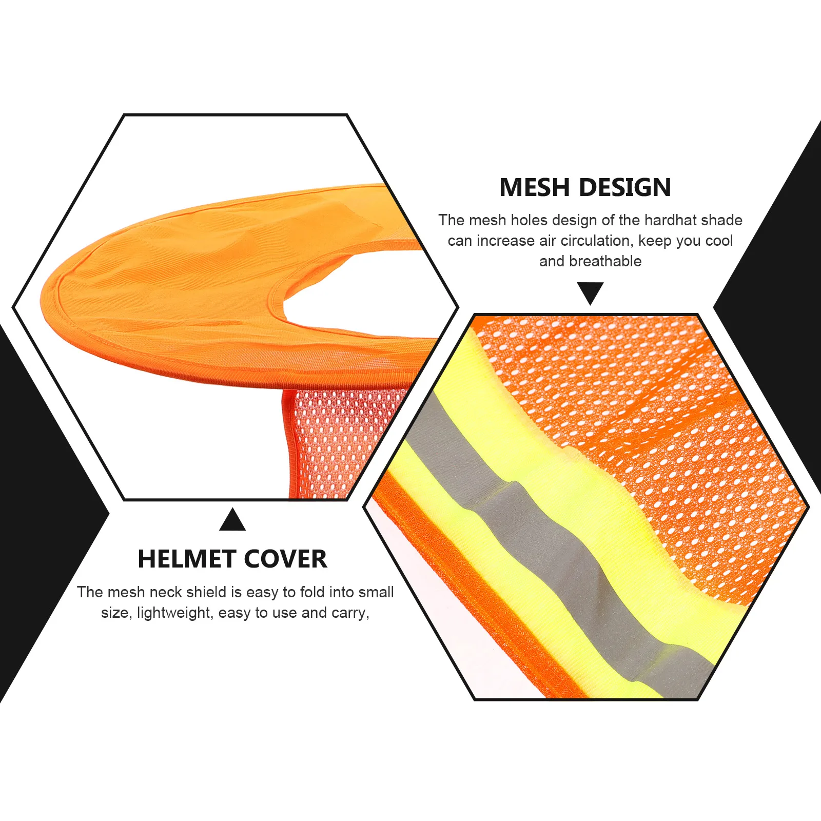 

Hard Hat Neck Shade Sun Visor Full Brim Hat Cover UV Protector Cooling Safety Accessory Construction Workers
