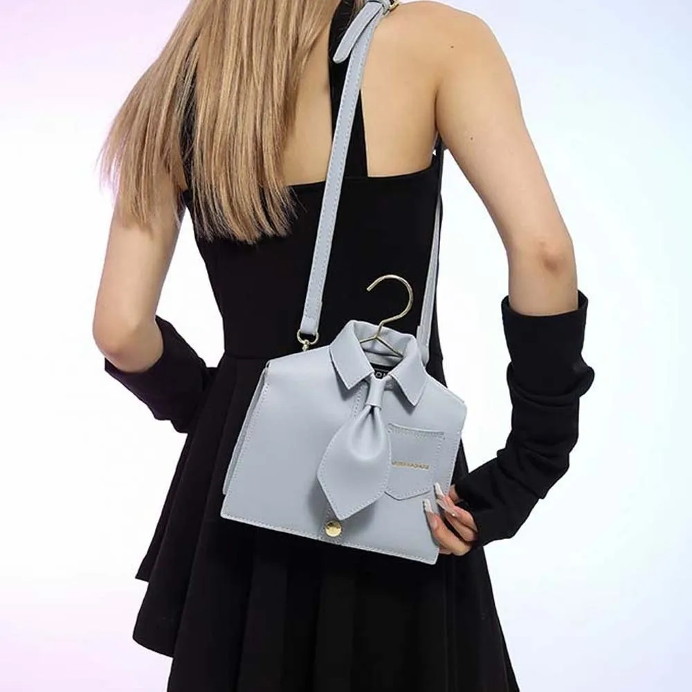

Elegant Shirt-Shaped Crossbody Bag Korean Style Solid Color Square Compact Shoulder Bag Texture High Quality Chic Design Handbag
