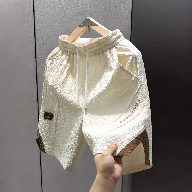 

Qui Dry Workwear ort Pants Men's Summer Thin Five-Point Casual Loose plus Size Leisure orts Hong Kong Sle Trendy Youth