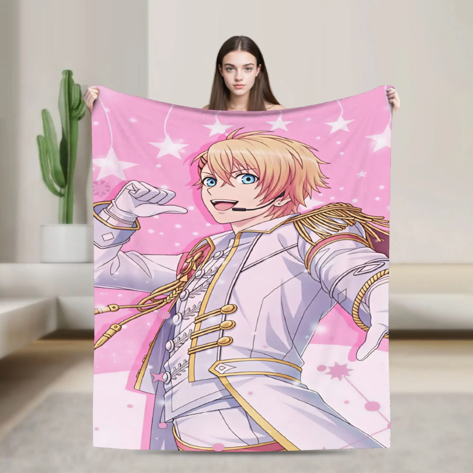U-Uta no Prince-sama Hijirikawa Masato   Throw Blanket  Flannel Bedspread For Couch Chair Sofa Bed Funny Sofa Bed Cover