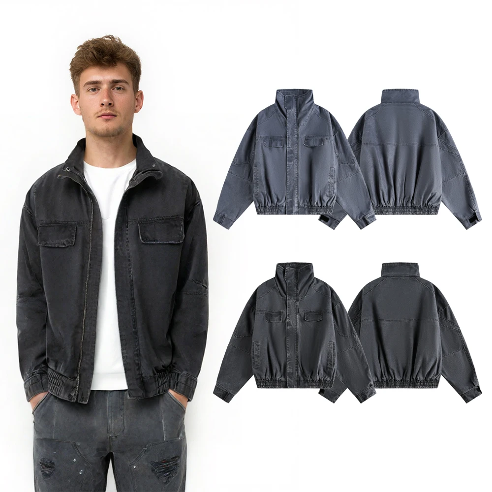 

Winter Streetwear Y2k Clothing Men's Pocket Zipper Military Jackets Harajuku Street Style Hiphop Casual Daily Retro Vintage Coat